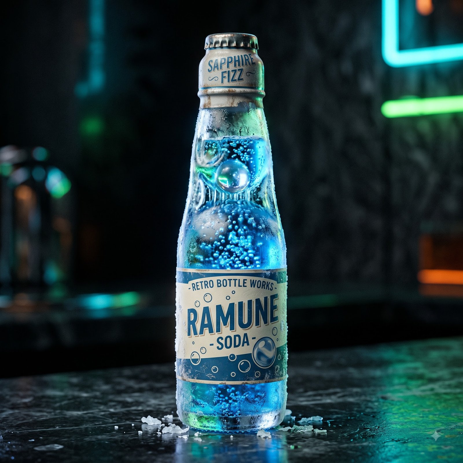 Sapphire Blue Retro Fizz